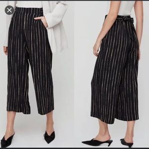 Aritzia Wilfred Striped Tie Front Pant